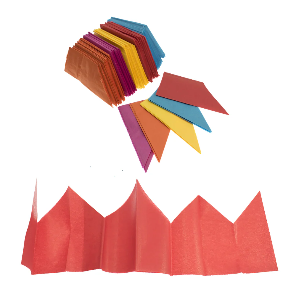 Assorted Colour Tissue Paper Cracker Hats | DIY Christmas Cracker Crafts - Image 3