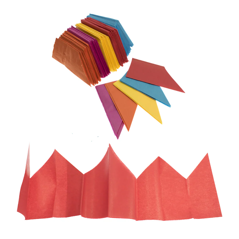 Assorted Colour Tissue Paper Cracker Hats | DIY Christmas Cracker Crafts - Image 4