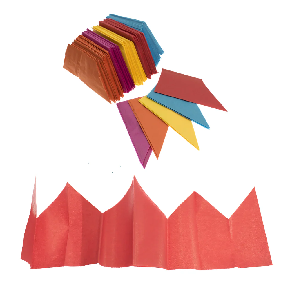 Assorted Colour Tissue Paper Cracker Hats | DIY Christmas Cracker Crafts - Image 5