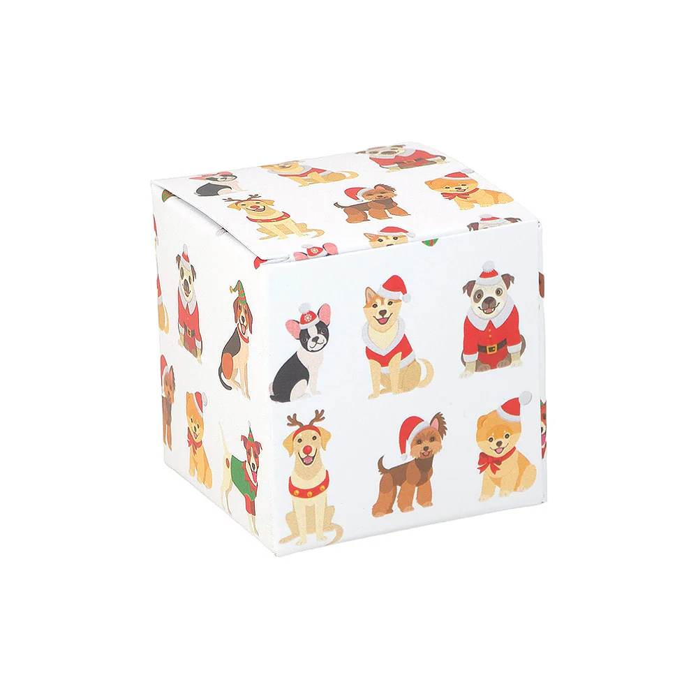 Christmas Dogs | Little Gift Box | 5cm Cube | Single or 6 Boxes - Image 6