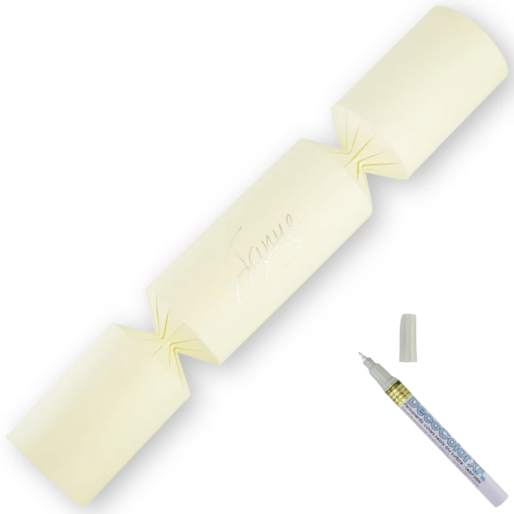 Ivory | 12 Personalise Your Own Crackers | Make & Fill Your Own | With Pen - Image 3