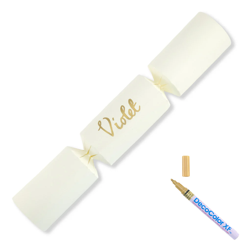 Ivory | 12 Personalise Your Own Crackers | Make & Fill Your Own | With Pen - Image 4
