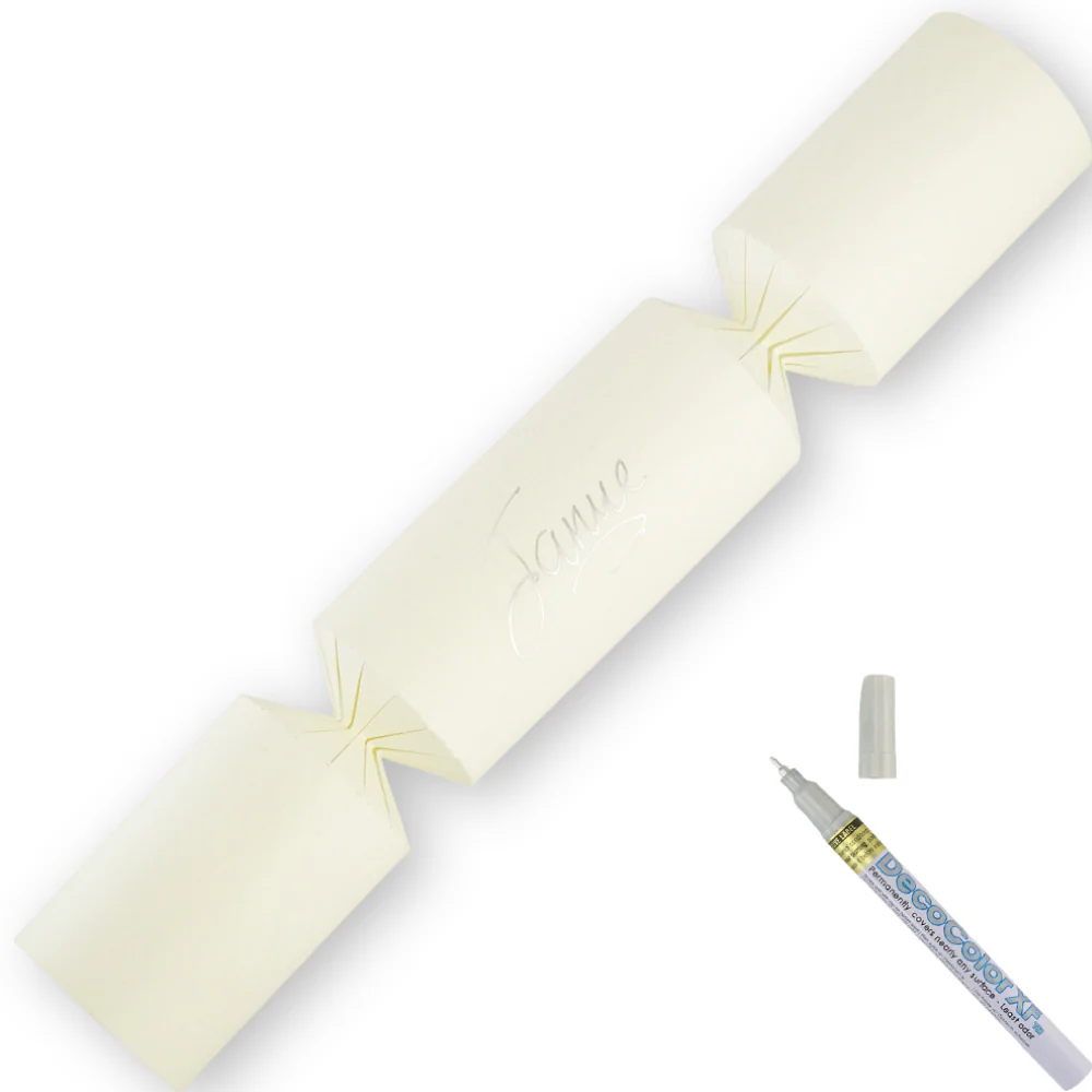 Ivory | 12 Personalise Your Own Crackers | Make & Fill Your Own | With Pen - Image 6