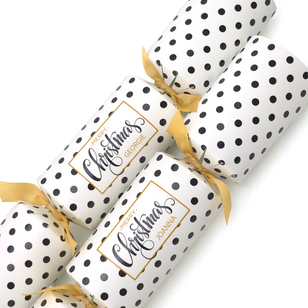 Personalised Cracker Making Craft Kit | Christmas Spots | Makes 4 or 6 Crackers - Image 4