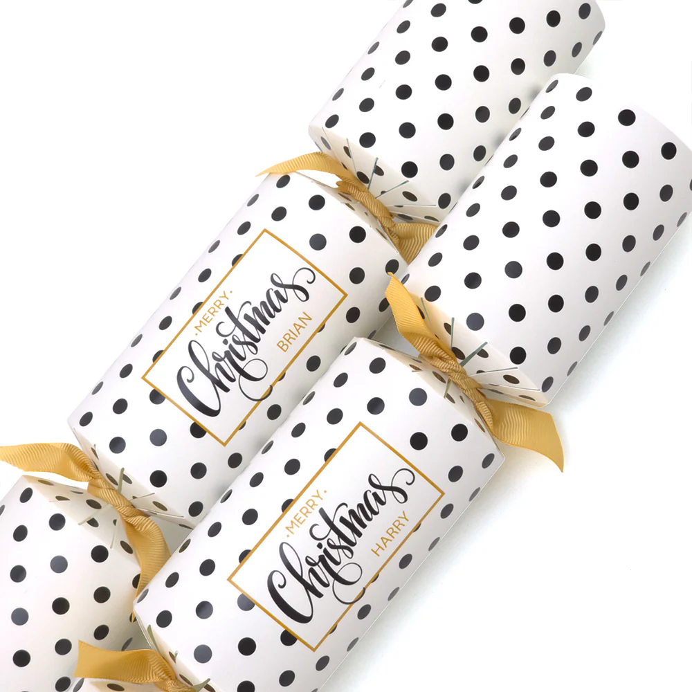 Personalised Cracker Making Craft Kit | Christmas Spots | Makes 4 or 6 Crackers - Image 6