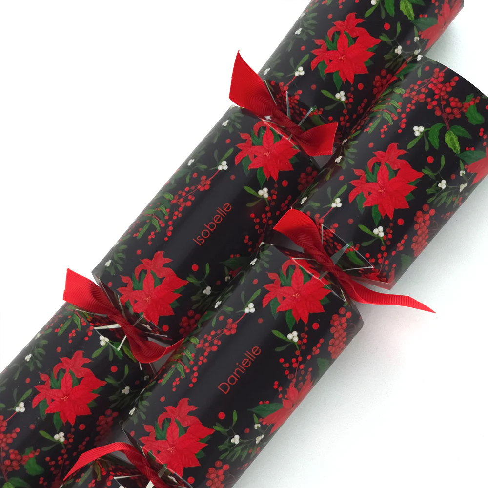 Personalised Cracker Making Kit | Christmas Poinsettia | Makes 4 or 6 Crackers - Image 5