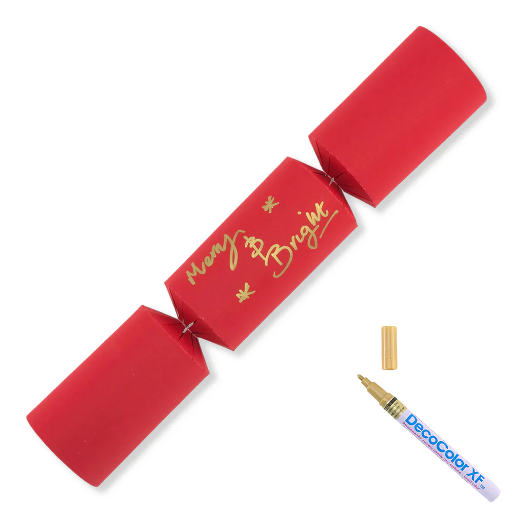Rich Red | 12 Personalise Your Own Crackers | Make & Fill Your Own | With Pen - Image 5