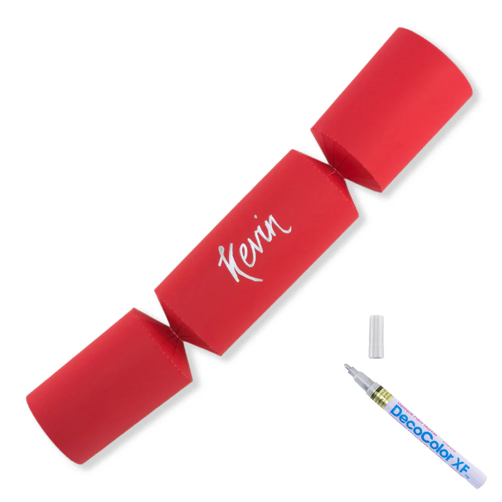Rich Red | 12 Personalise Your Own Crackers | Make & Fill Your Own | With Pen - Image 6