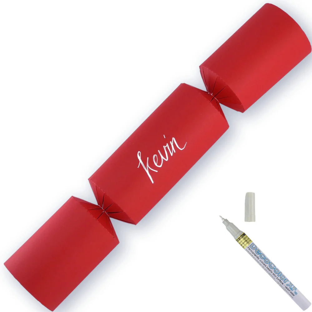 Rich Red | 12 Personalise Your Own Crackers | Make & Fill Your Own | With Pen - Image 8
