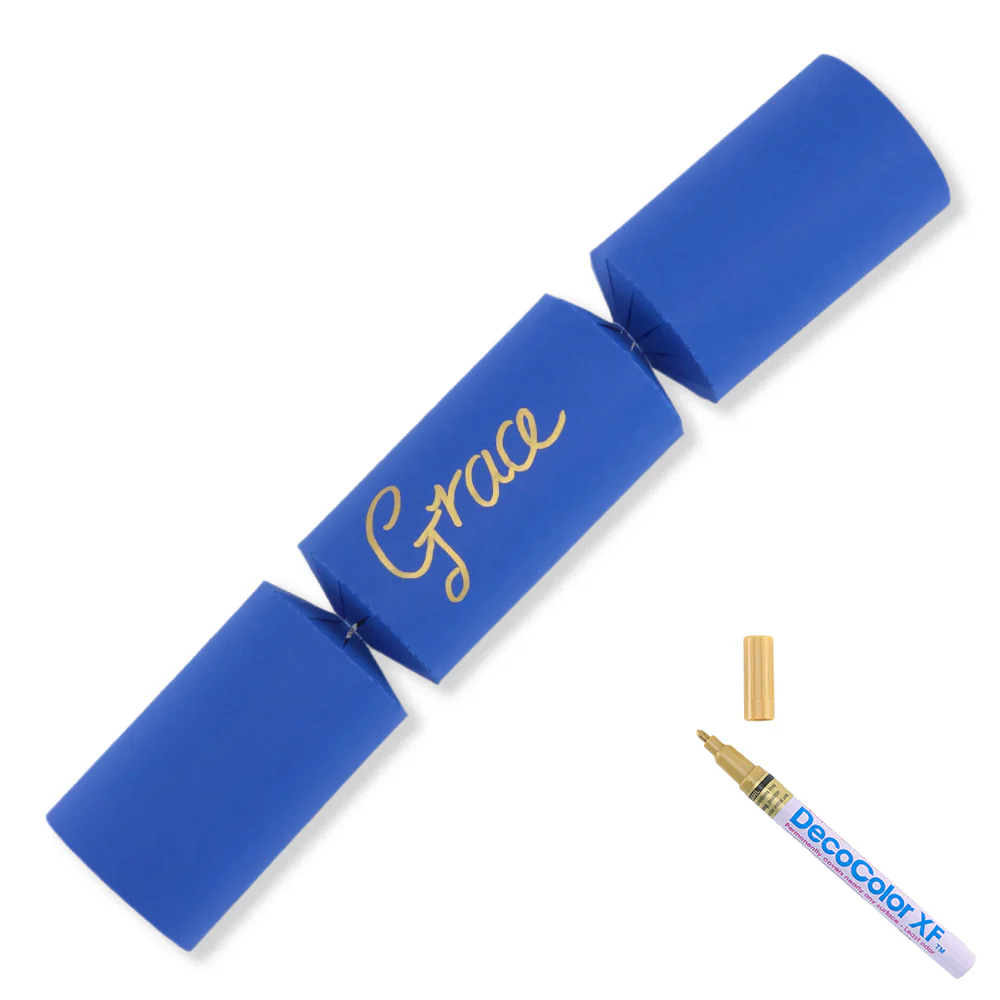 Royal Blue | 12 Personalise Your Own Crackers | Make & Fill Your Own | With Pen - Image 7