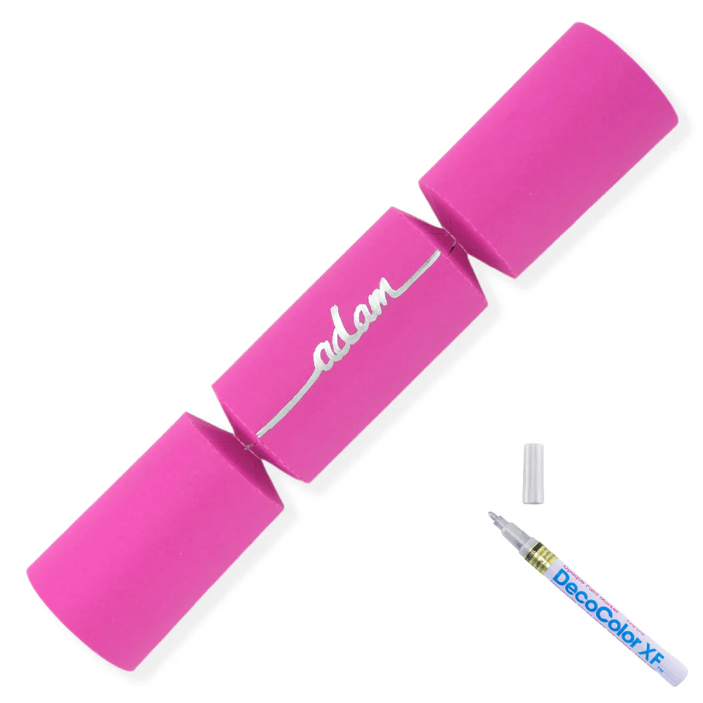 Shocking Pink | 12 Personalise Your Own Crackers | Make & Fill Your Own With Pen - Image 8