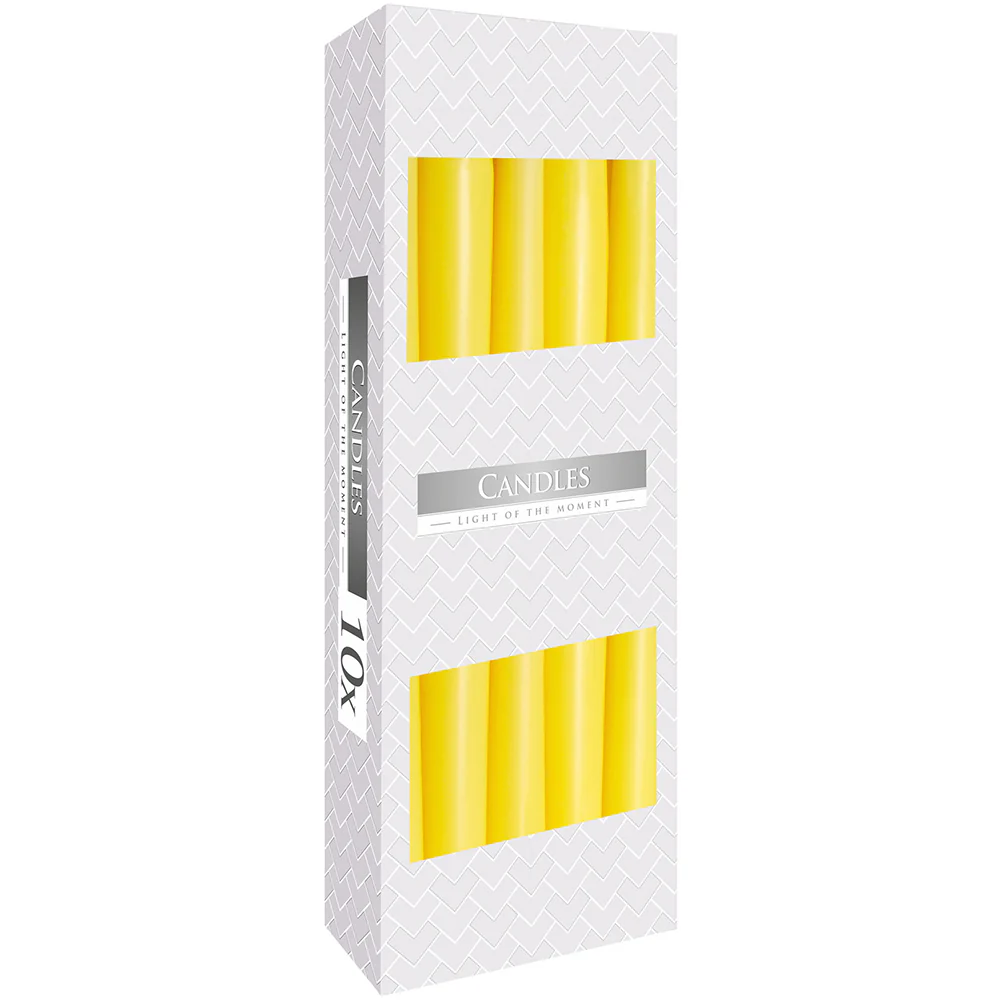 Single Colour | 24cm Taper Candles | 10 Pack | 7 Hour Burn Time - Image 9