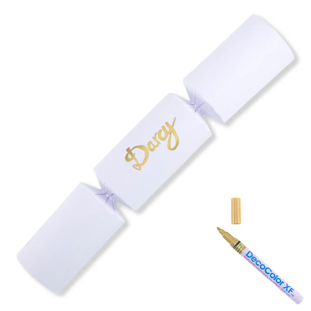 White | 12 Personalise Your Own Crackers | Make & Fill Your Own | With Pen - Image 6