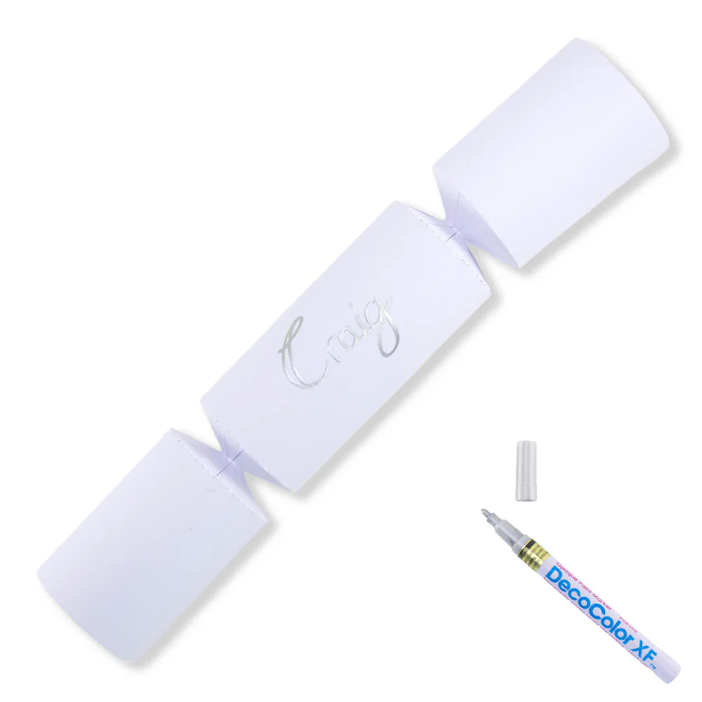 White | 12 Personalise Your Own Crackers | Make & Fill Your Own | With Pen - Image 7