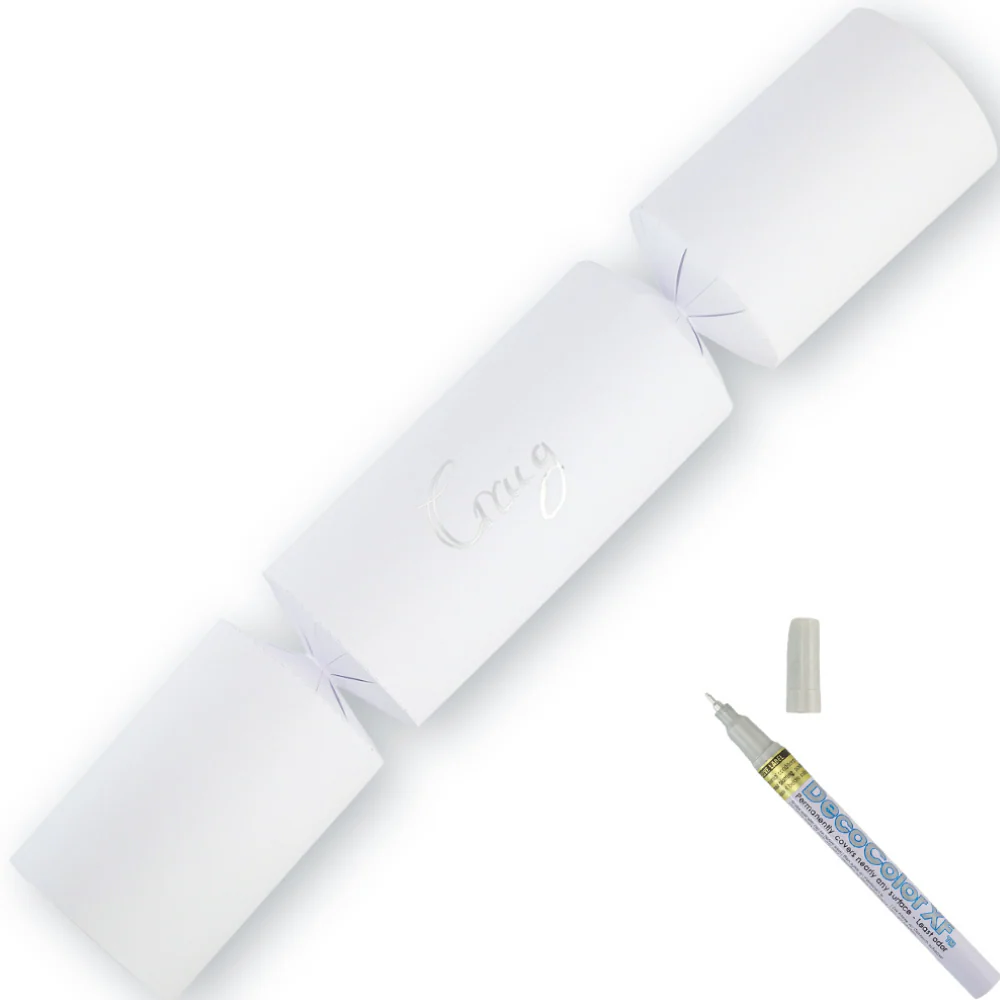 White | 12 Personalise Your Own Crackers | Make & Fill Your Own | With Pen - Image 8