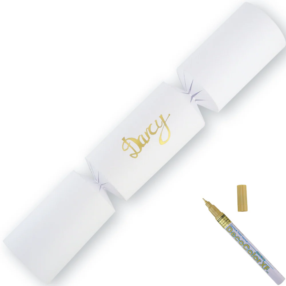 White | 12 Personalise Your Own Crackers | Make & Fill Your Own | With Pen - Image 9